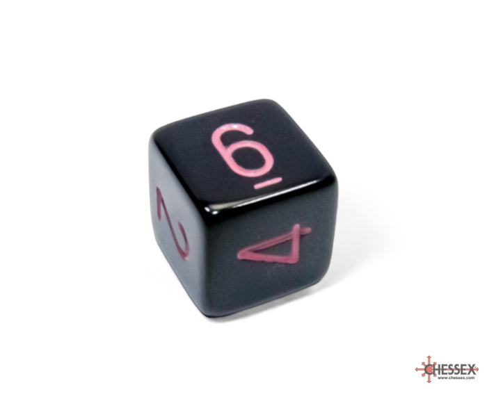 Chessex Polyhedral Dice Set: Opaque (Black/Pink)