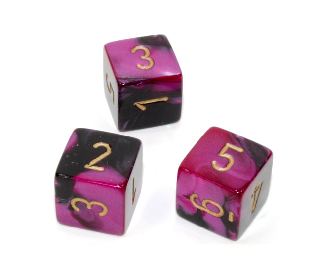 Chessex Polyhedral Dice Set: Gemini (Black-Purple/Gold)