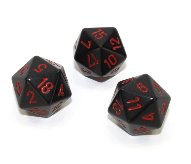 Chessex Polyhedral Dice Set: Opaque (Black/Red)