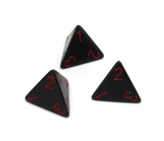 Chessex Polyhedral Dice Set: Opaque (Black/Red)