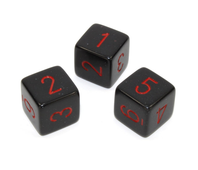 Chessex Polyhedral Dice Set: Opaque (Black/Red)