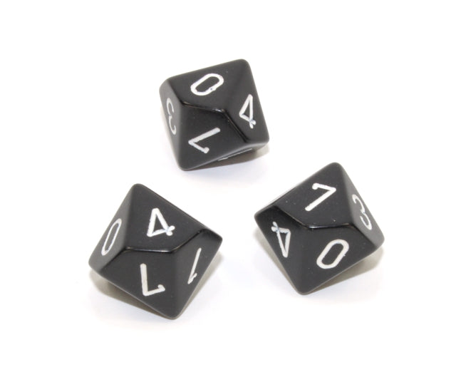 Chessex Polyhedral Dice Set: Opaque (Black/White)