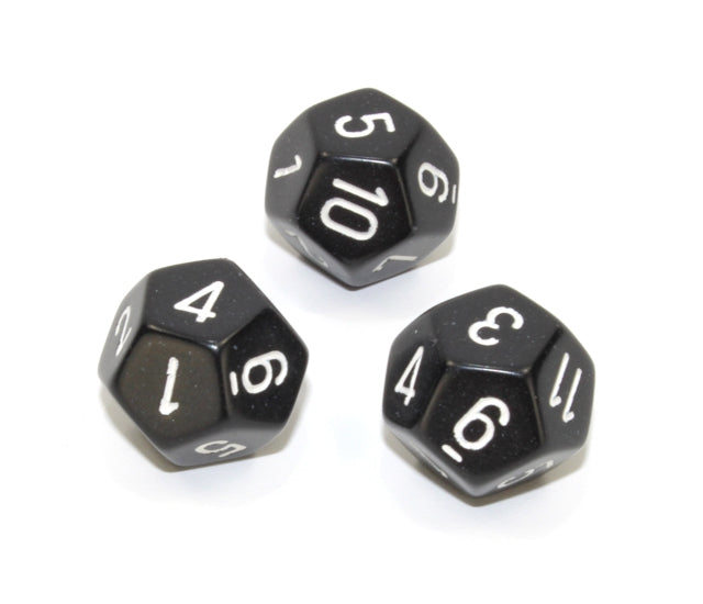 Chessex Polyhedral Dice Set: Opaque (Black/White)