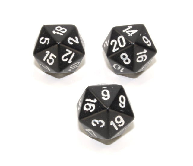 Chessex Polyhedral Dice Set: Opaque (Black/White)