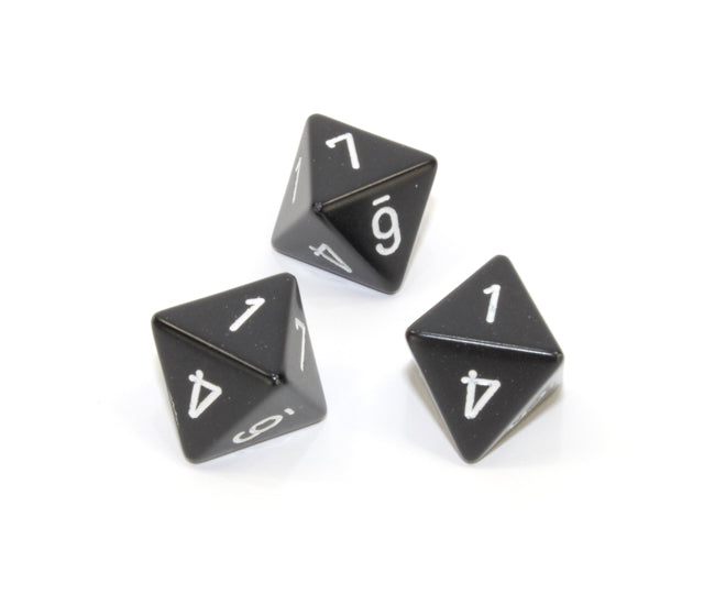 Chessex Polyhedral Dice Set: Opaque (Black/White)