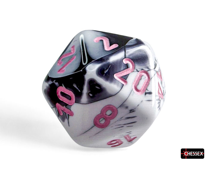 Chessex Polyhedral Dice Set: Gemini (Black-White/Pink)