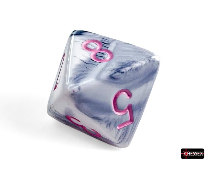 Chessex Polyhedral Dice Set: Gemini (Black-White/Pink)
