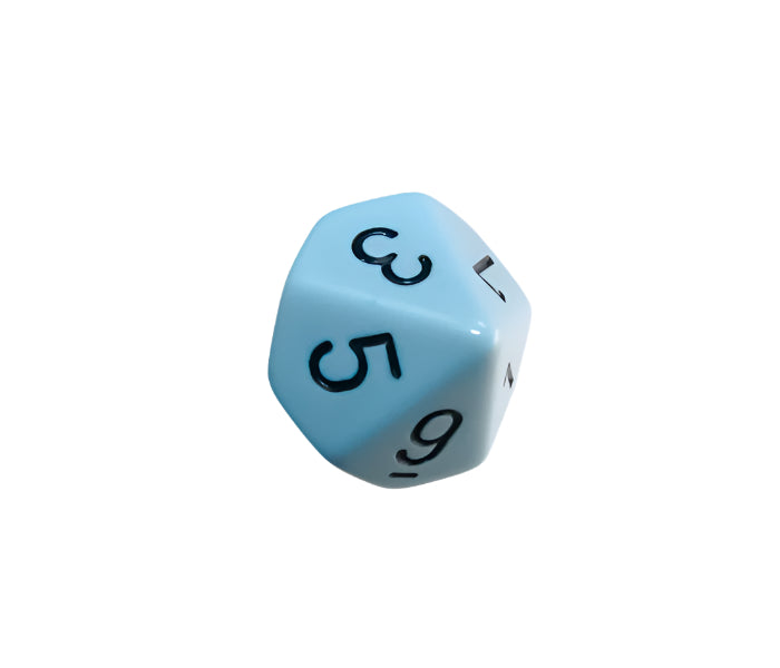 Chessex Polyhedral Dice Set: Opaque (Pastel Blue/Black)