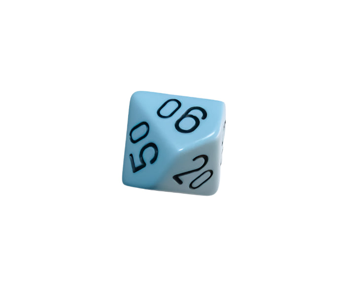 Chessex Polyhedral Dice Set: Opaque (Pastel Blue/Black)