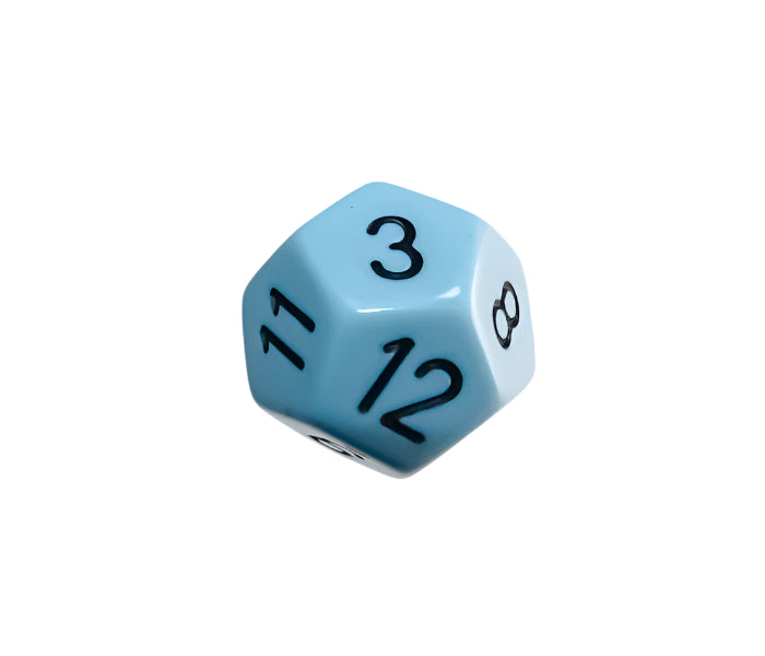 Chessex Polyhedral Dice Set: Opaque (Pastel Blue/Black)