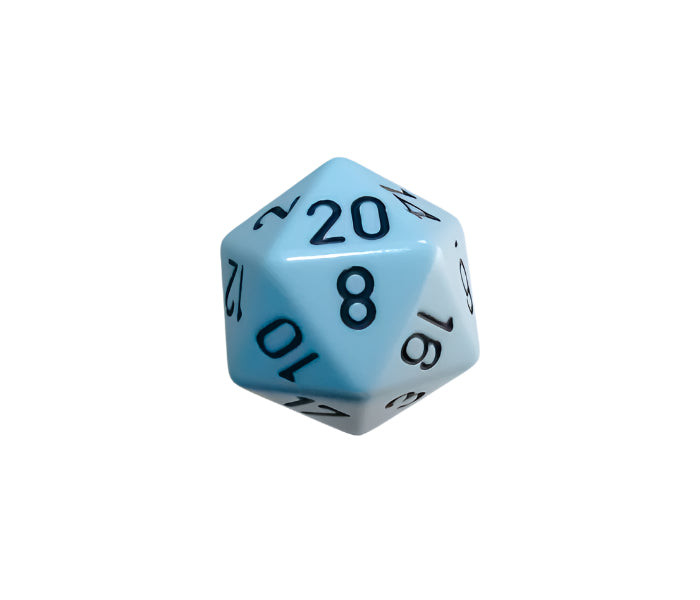 Chessex Polyhedral Dice Set: Opaque (Pastel Blue/Black)