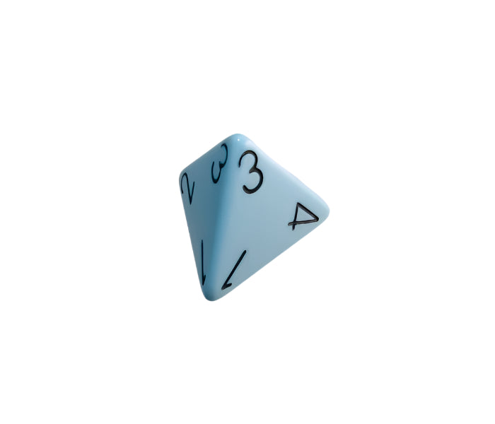 Chessex Polyhedral Dice Set: Opaque (Pastel Blue/Black)
