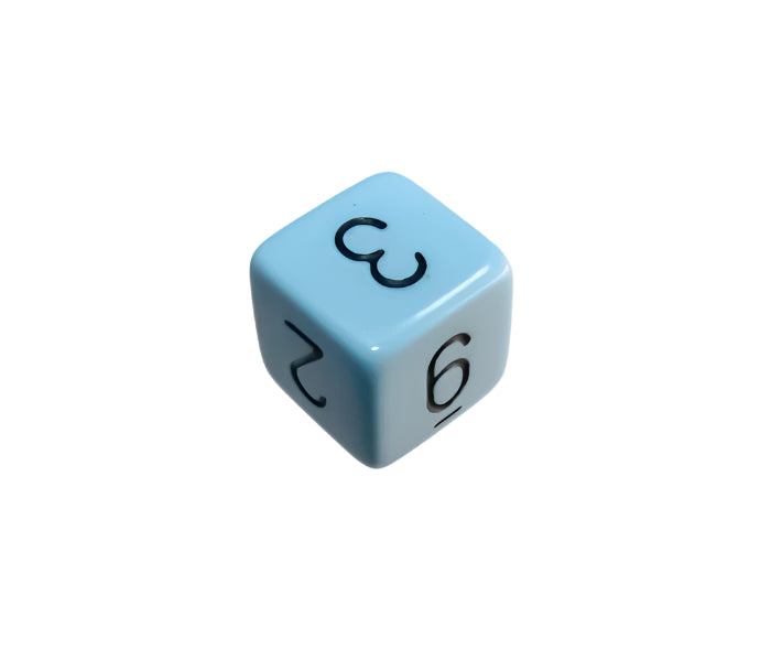 Chessex Polyhedral Dice Set: Opaque (Pastel Blue/Black)