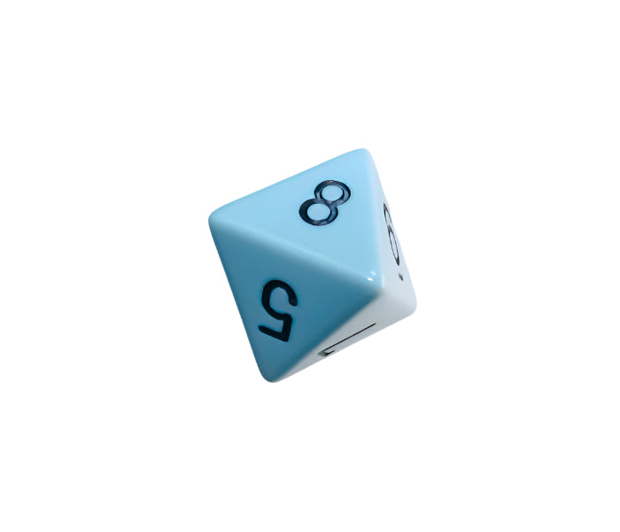 Chessex Polyhedral Dice Set: Opaque (Pastel Blue/Black)