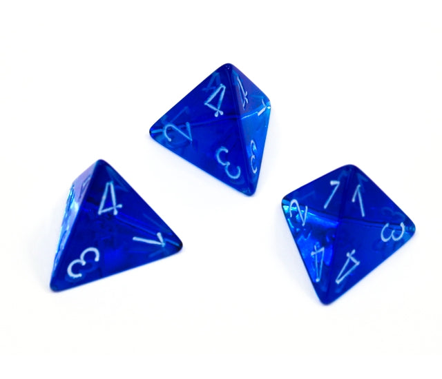 Chessex Polyhedral Dice Set: Translucent (Blue/White)