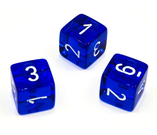 Chessex Polyhedral Dice Set: Translucent (Blue/White)