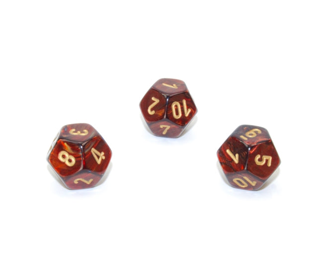 Chessex Polyhedral Dice Set: Scarab (Blue Blood/Gold)
