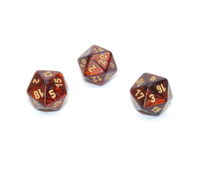 Chessex Polyhedral Dice Set: Scarab (Blue Blood/Gold)
