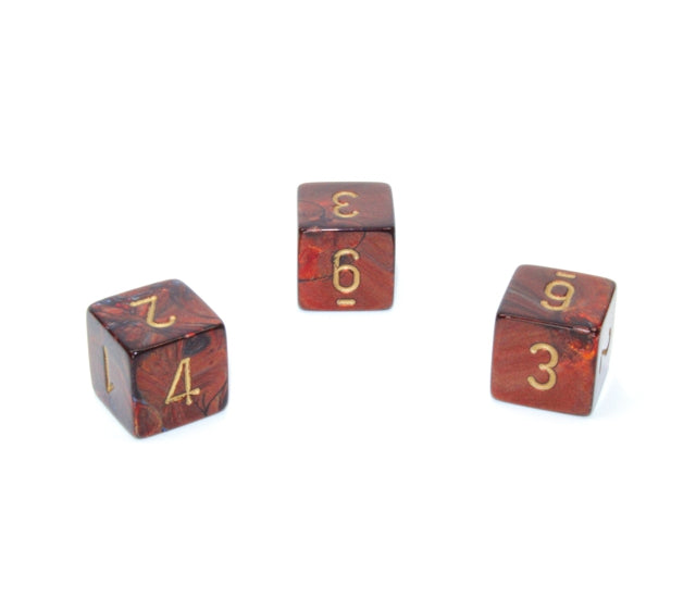 Chessex Polyhedral Dice Set: Scarab (Blue Blood/Gold)