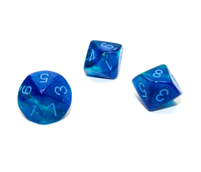 Chessex Polyhedral Dice Set: Gemini Luminary (Blue-Blue/Light Blue)