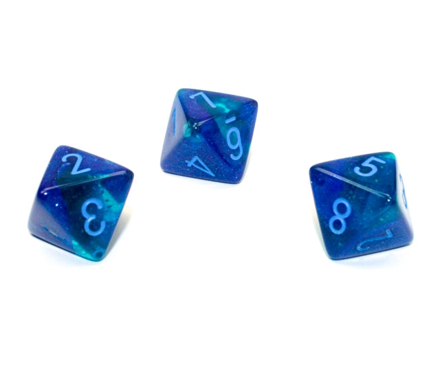 Chessex Polyhedral Dice Set: Gemini Luminary (Blue-Blue/Light Blue)