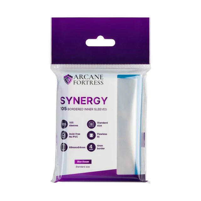 Arcane Fortress Synergy Inner Card Sleeves: Standard - Blue Ocean (105ct)