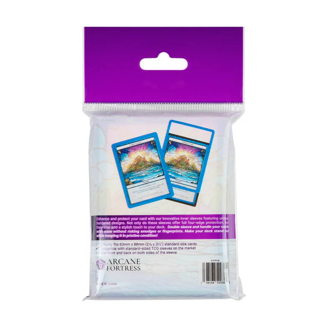 Arcane Fortress Synergy Inner Card Sleeves: Standard - Blue Ocean (105ct)