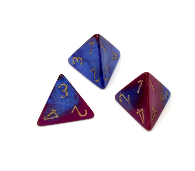 Chessex Polyhedral Dice Set: Gemini (Blue-Purple/Gold)