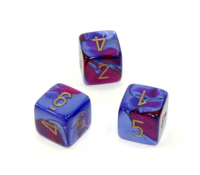 Chessex Polyhedral Dice Set: Gemini (Blue-Purple/Gold)