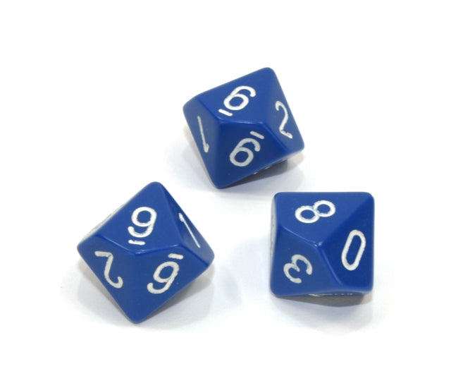 Chessex Polyhedral Dice Set: Opaque (Blue/White)