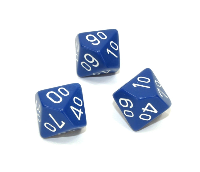 Chessex Polyhedral Dice Set: Opaque (Blue/White)
