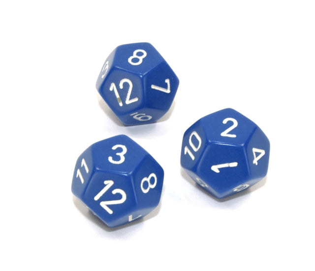 Chessex Polyhedral Dice Set: Opaque (Blue/White)