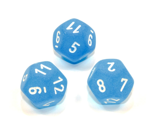 Chessex Polyhedral Dice Set: Frosted (Carribean Blue/White)