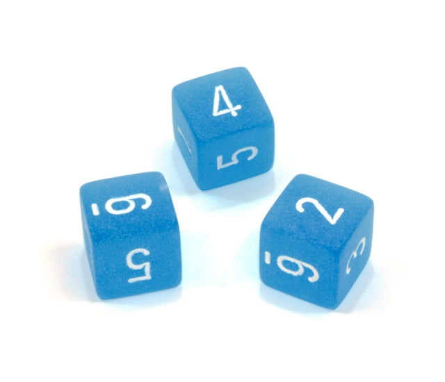 Chessex Polyhedral Dice Set: Frosted (Carribean Blue/White)
