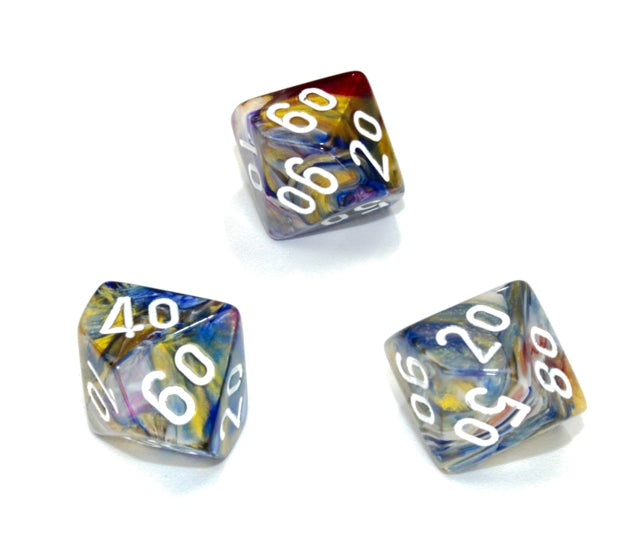 Chessex Polyhedral Dice Set: Festive (Carousel/White)