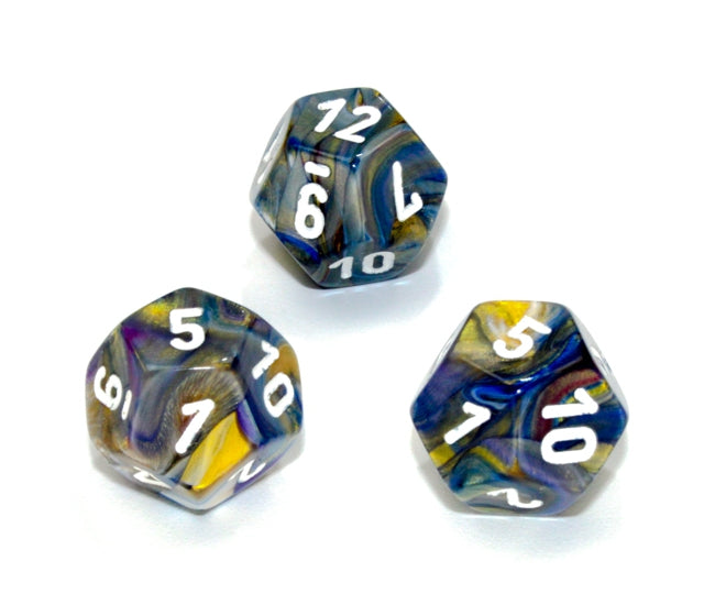 Chessex Polyhedral Dice Set: Festive (Carousel/White)