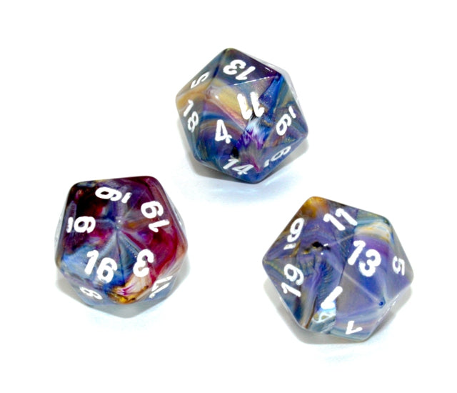 Chessex Polyhedral Dice Set: Festive (Carousel/White)