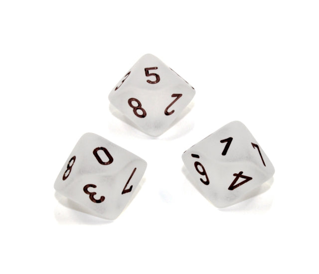 Chessex Polyhedral Dice Set: Frosted (Clear/Black)
