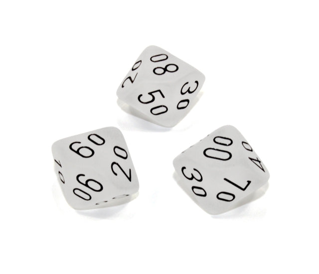 Chessex Polyhedral Dice Set: Frosted (Clear/Black)