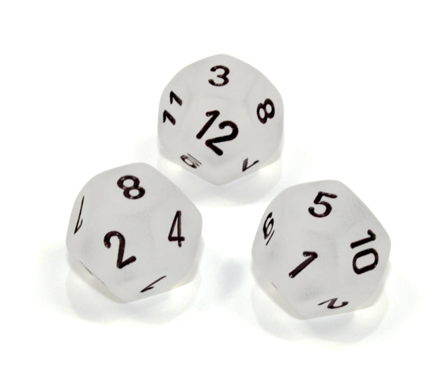 Chessex Polyhedral Dice Set: Frosted (Clear/Black)