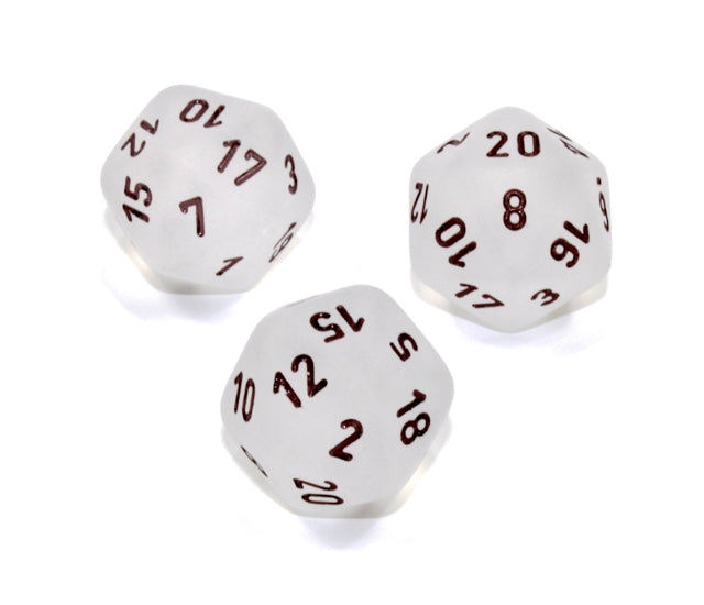 Chessex Polyhedral Dice Set: Frosted (Clear/Black)