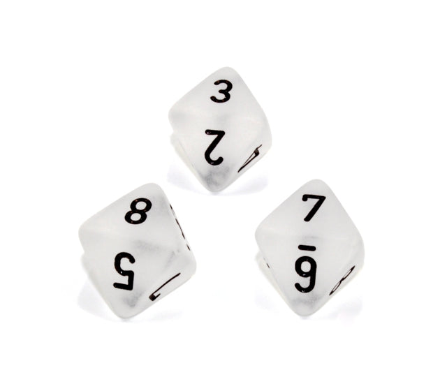 Chessex Polyhedral Dice Set: Frosted (Clear/Black)