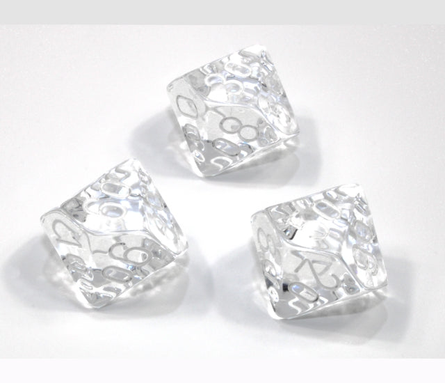 Chessex Polyhedral Dice Set: Translucent (Clear/White)