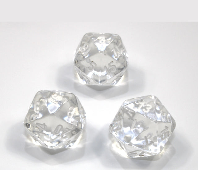 Chessex Polyhedral Dice Set: Translucent (Clear/White)