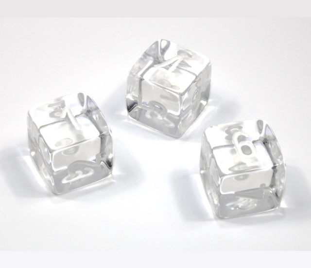Chessex Polyhedral Dice Set: Translucent (Clear/White)