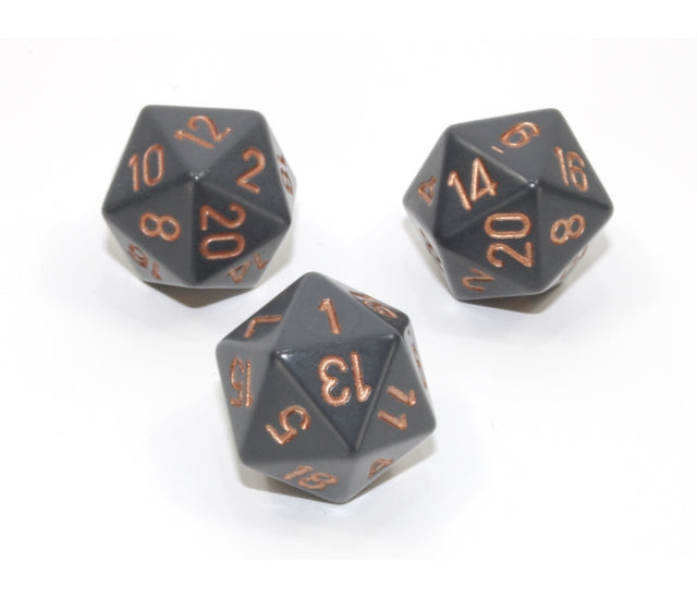 Chessex Polyhedral Dice Set: Opaque (Dark Grey/Copper)