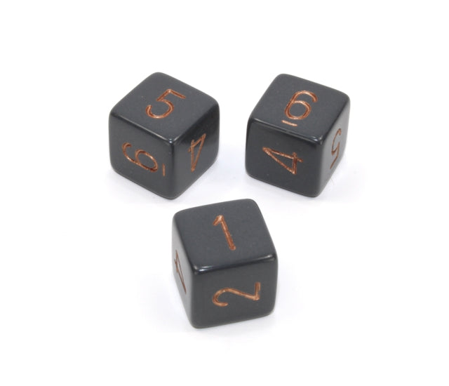 Chessex Polyhedral Dice Set: Opaque (Dark Grey/Copper)