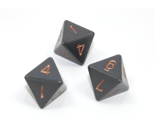 Chessex Polyhedral Dice Set: Opaque (Dark Grey/Copper)