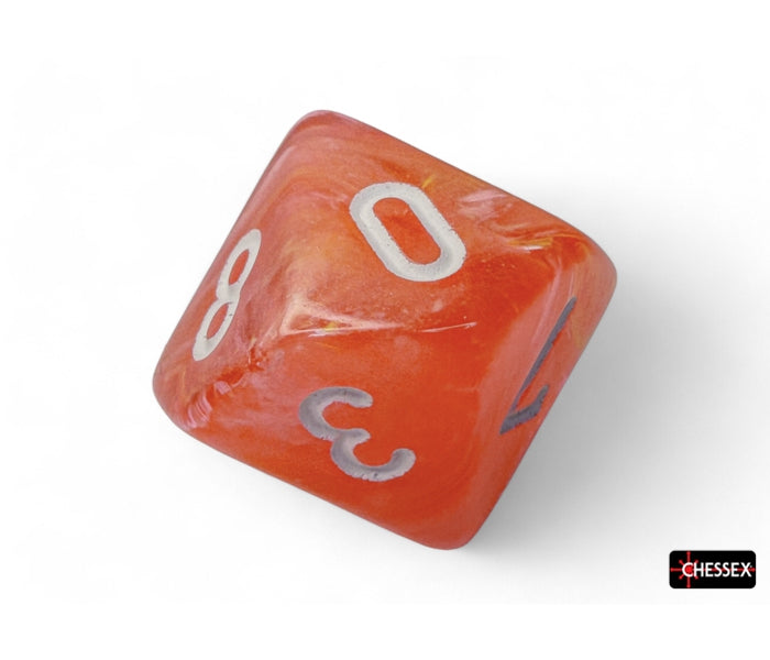 Chessex Polyhedral Dice Set: Festive Luminary (Dahlia/White)