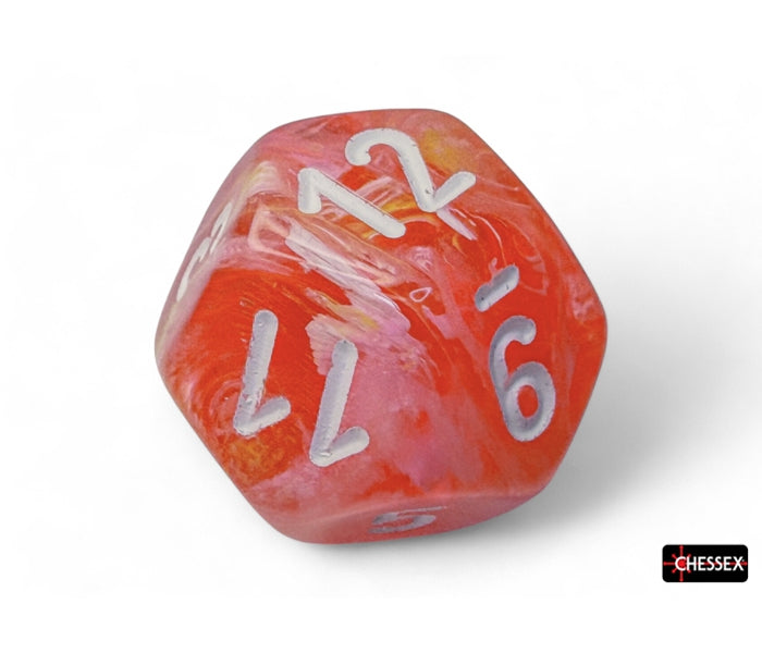 Chessex Polyhedral Dice Set: Festive Luminary (Dahlia/White)